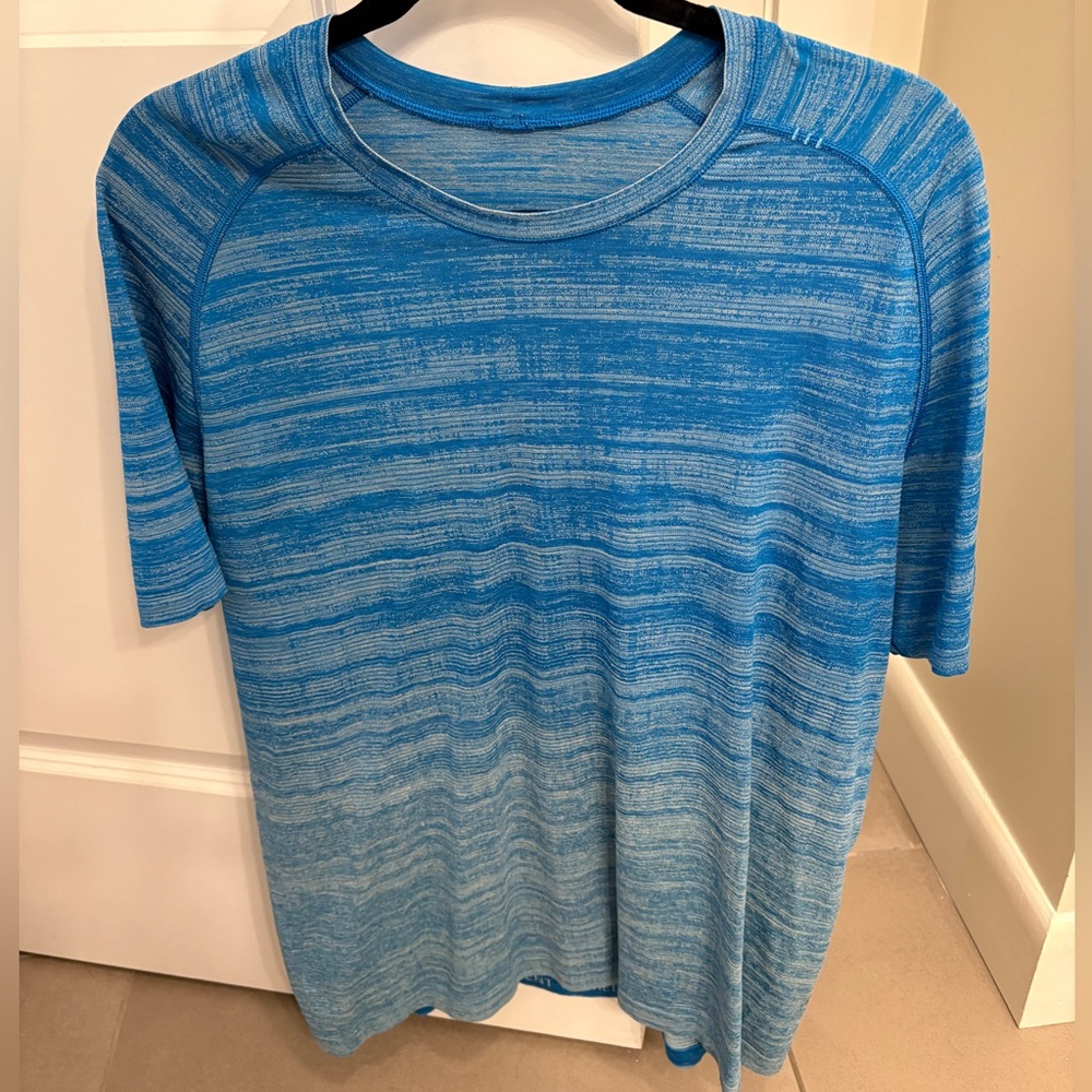 lululemon athletica Metal Vent Tech Short-Sleeve Shirt (Blue, XL)